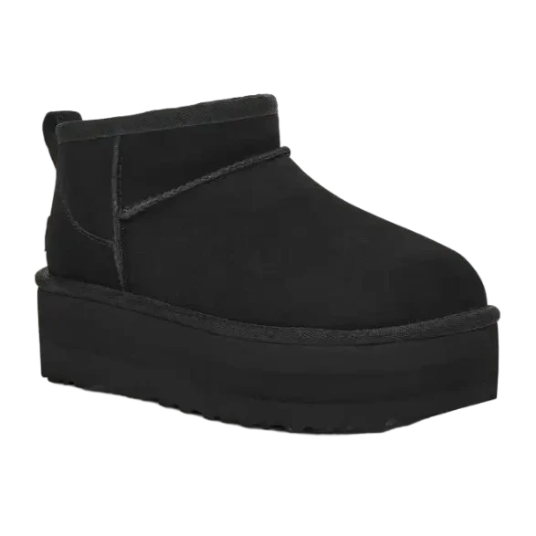 Ugg Damen Classic Ultra Mini Plateau-Boot Black / Schwarz
