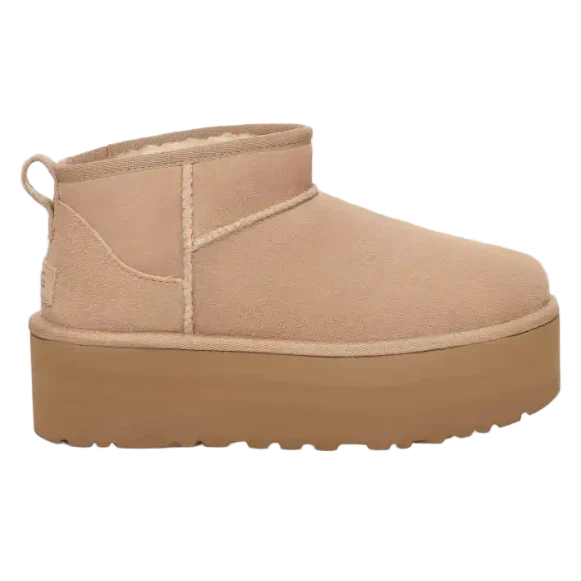 Ugg Damen Classic Ultra Mini Plateau-Boot Sand