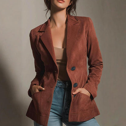 Taillierte Jacke mit Reverskragen und Zwei-Knopf-Leiste