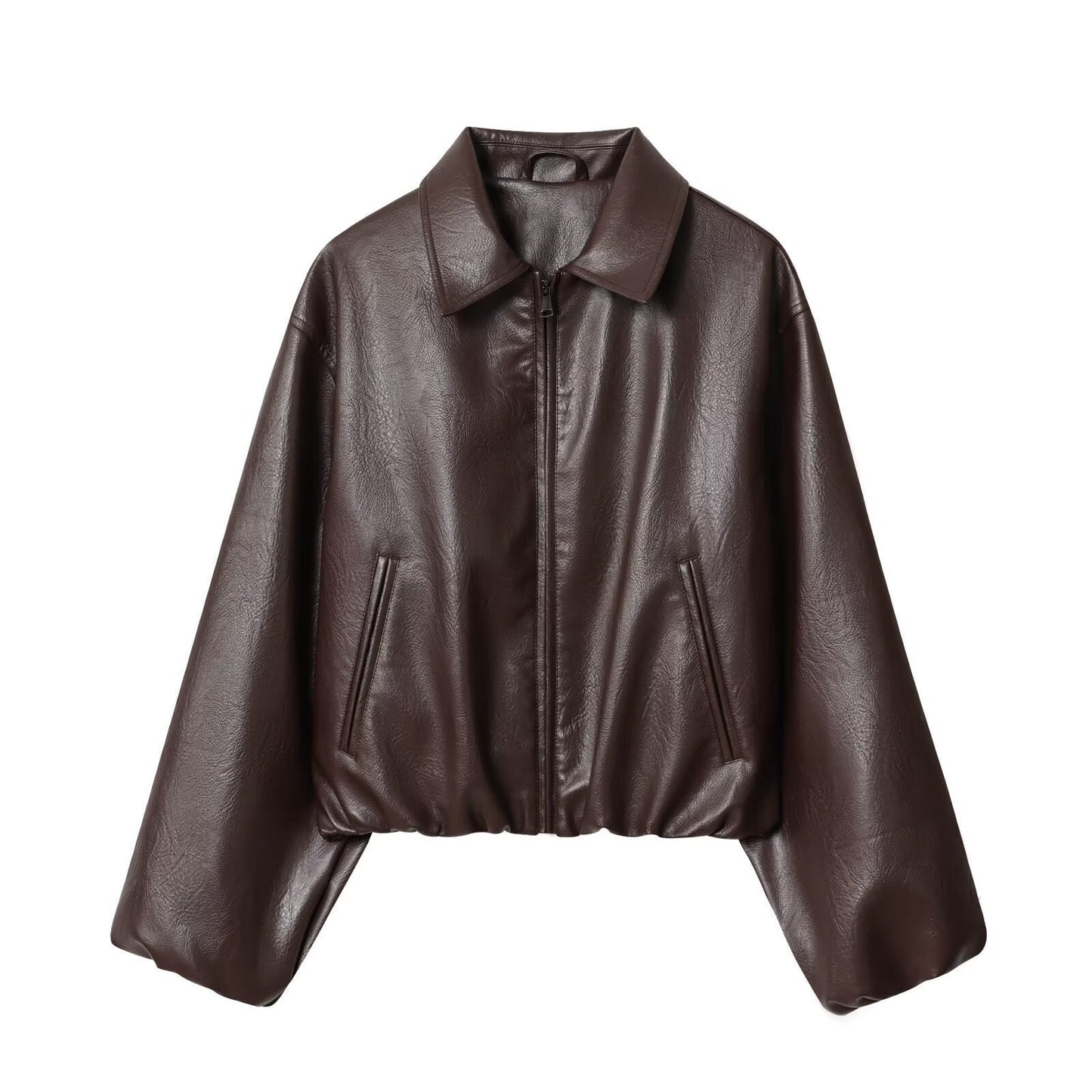 Kurzjacke mit Reißverschluss und Umlegekragen