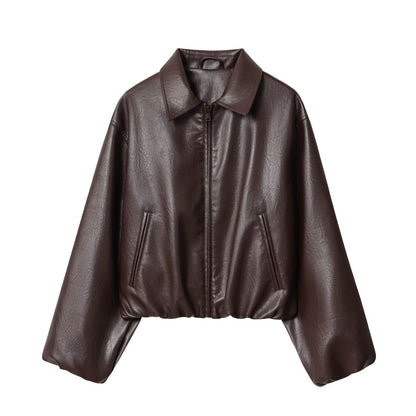 Kurzjacke mit Reißverschluss und Umlegekragen