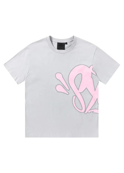 "Graffiti" Short Set Grey/Pink