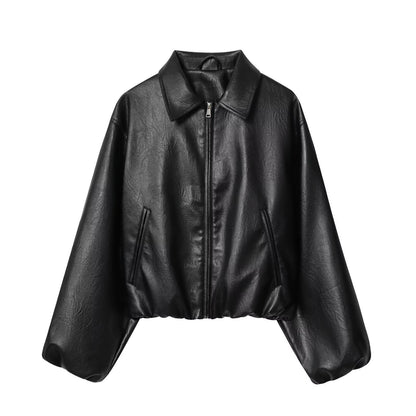 Kurzjacke mit Reißverschluss und Umlegekragen