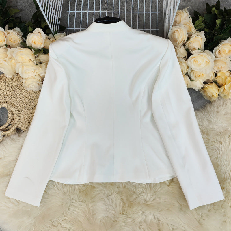 Blazer mit Knopfleiste und strukturierten Schultern