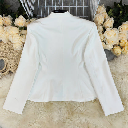 Blazer mit Knopfleiste und strukturierten Schultern