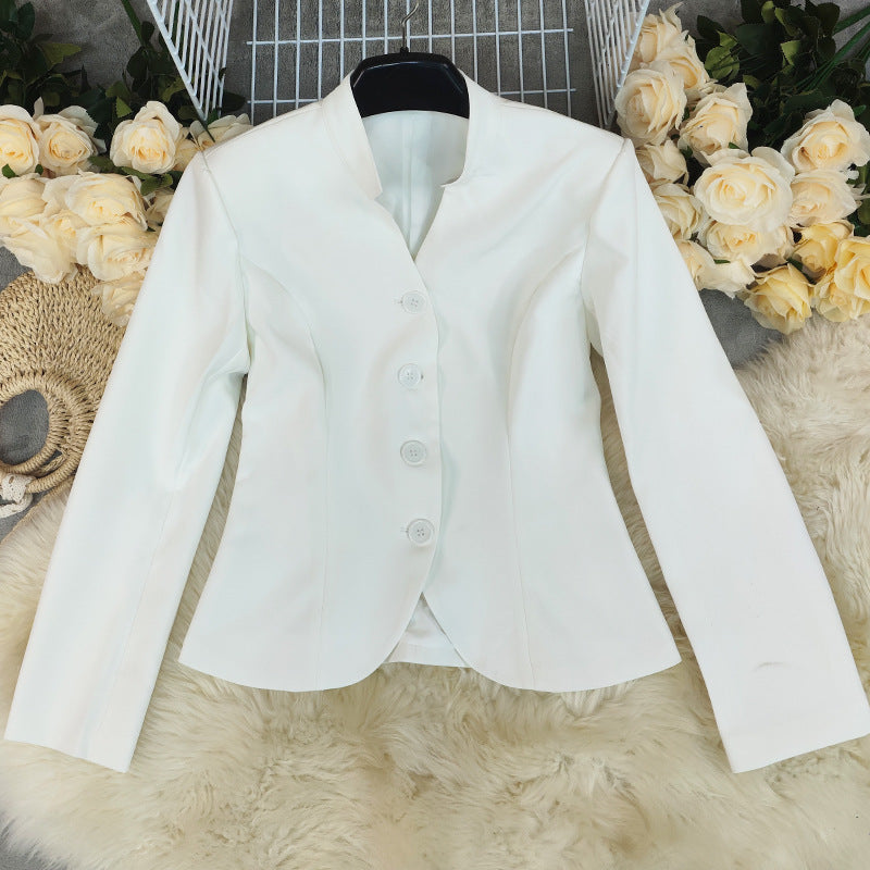 Blazer mit Knopfleiste und strukturierten Schultern