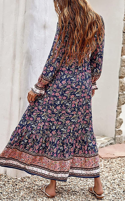 Kleid mit elastischer Taille und Volantärmeln
