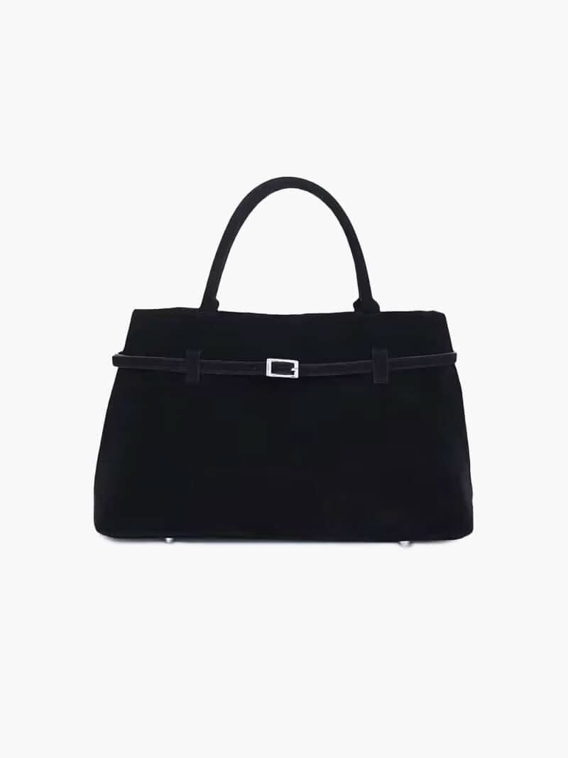 Handtasche mit Überschlag und Henkeln