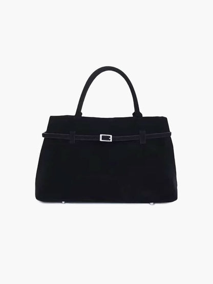 Handtasche mit Überschlag und Henkeln