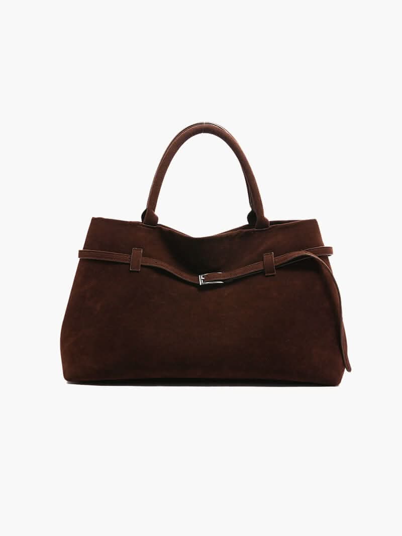 Handtasche mit Überschlag und Henkeln