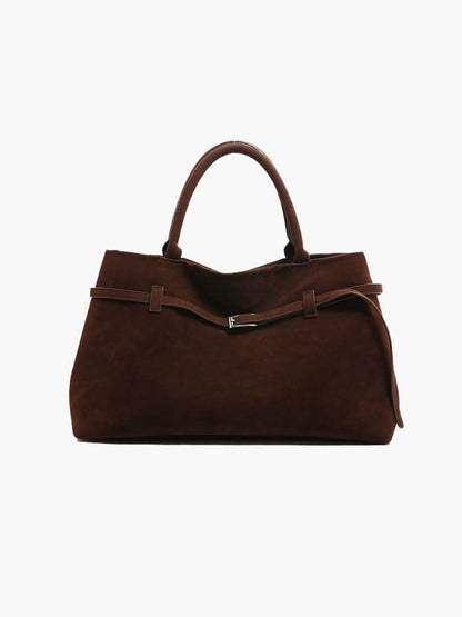Handtasche mit Überschlag und Henkeln