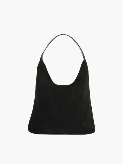 Schultertasche mit schlichtem Design und großem Hauptfach