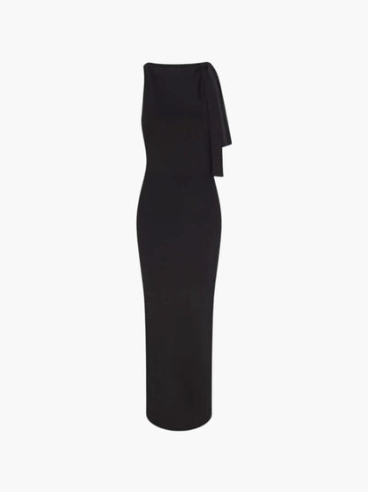 Langes One-Shoulder-Kleid mit schmalem Schnitt