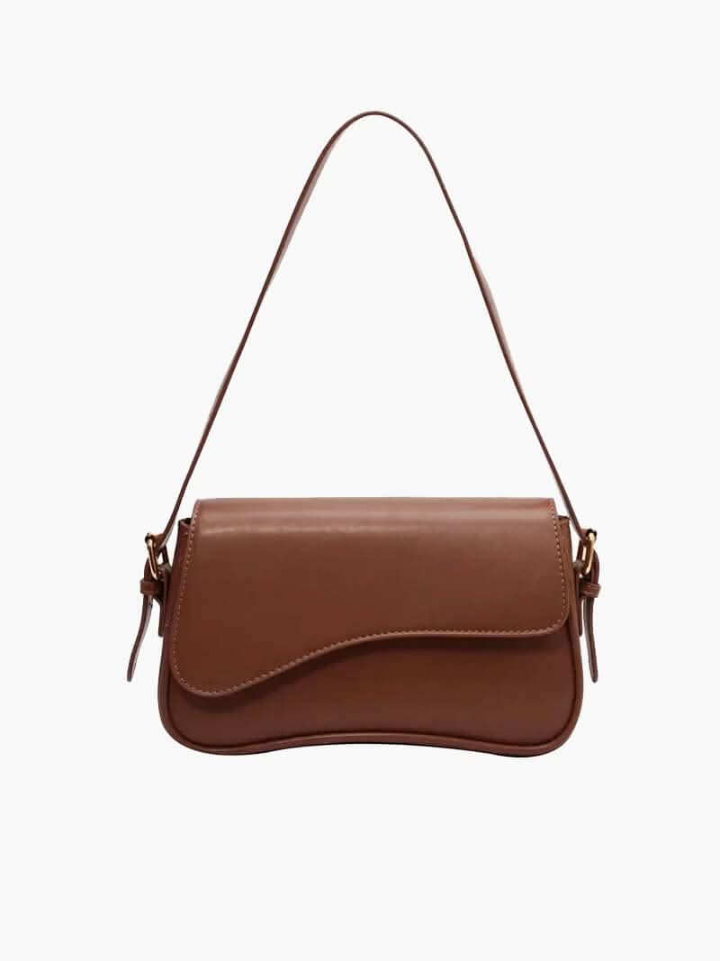 Kompakte Schultertasche mit geschwungenem Detail