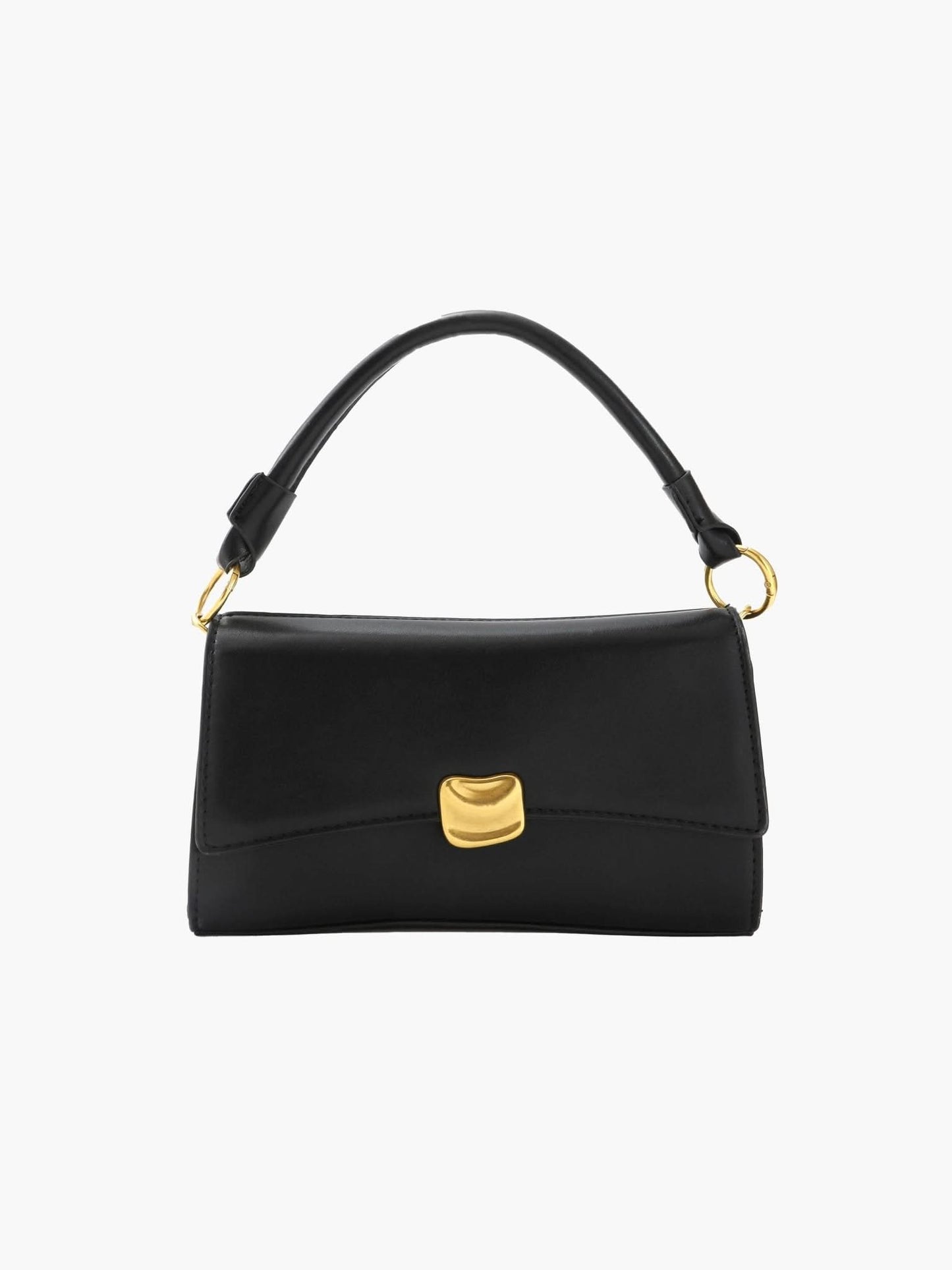 Kompakte Handtasche mit Metallverschluss