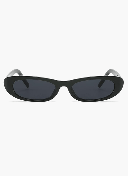 Sonnenbrille mit ovalen Gläsern und schmalem Rahmen