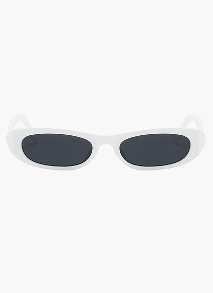 Sonnenbrille mit ovalen Gläsern und schmalem Rahmen